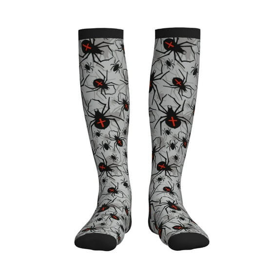 Pofeuu Spiders Print Compression Socks for Women & Men Circulation - Best Support for Nurses,Running,Athletic,Sports