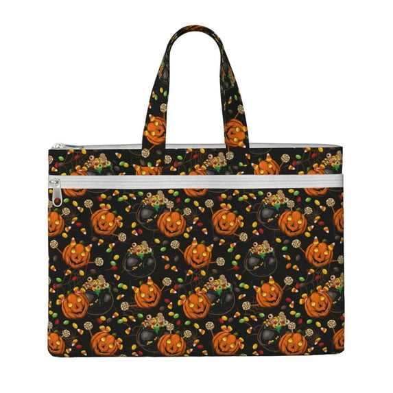 Pofeuu Spooky Sweets Print Laptop Bag Carrying - Computer Bag Laptop Case Shoulder Slim Work Travel