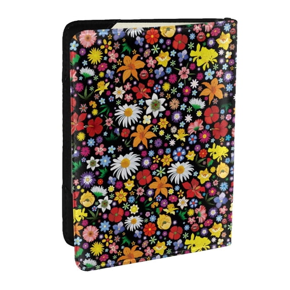 Pofeuu Spring And Summer Flowers Print Travel Document Organizer Passport Holder Men Women for Family (6.5 in x 4.5 in),Wallet Holder Credit Card Clutch Bag Case