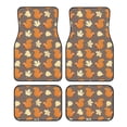 thumbnail image 1 of Pofeuu Squirrel And Maple Leaves Print Car Foot Mat Set of 4 Pieces - All-Weather Full Set Floor Mats for Cars Trucks SUVs, 1 of 7