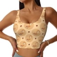 thumbnail image 1 of Pofeuu Squirrel And Nuts Print Sports Bra for Women Sexy Vest Yoga Running Gym Fitness Crop Bras Tops-Medium, 1 of 8