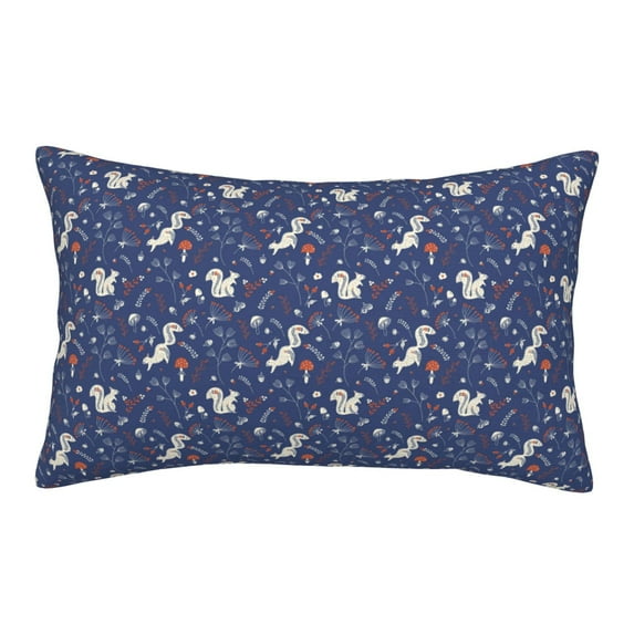Pofeuu Squirrel Flower Print Polyester Microfiber Plush Pillowcases, Super Soft and Cozy Pillow Case Covers with Envelop Closure(Pillow core not included)-20"x30"