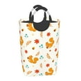 thumbnail image 1 of Pofeuu Squirrel Maple Leaves And Nuts Print Laundry Basket, Laundry Hamper, Collapsible Laundry Baskets, Dirty Clothes Hamper, Waterproof with Foam Protected Aluminum Handles, 1 of 5