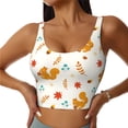 thumbnail image 1 of Pofeuu Squirrel Maple Leaves And Nuts Print Sports Bra for Women Sexy Vest Yoga Running Gym Fitness Crop Bras Tops-XX-Large, 1 of 8