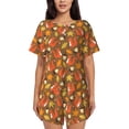 thumbnail image 1 of Pofeuu Squirrel Maple pine nut Print Women's Pajama Set Short/Shorts Soft Button PJs Elastic Drawstring Waist Sleepwear-X-Large, 1 of 6