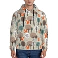 thumbnail image 1 of Pofeuu Squirrels and Trees Print Mens Casual Hooded Collar Drawstring Hoodies Pullover Sweatshirts Casual Long Sleeve Shirts-Large, 1 of 7
