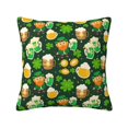 thumbnail image 1 of Pofeuu St Patrick's Day10 Print Double-sided plush pillowcase Square Throw Pillow Covers Pillows Cover for Living Room Bedroom Sofa Couch Cushion Cover（No pillow core）-26"x26", 1 of 7