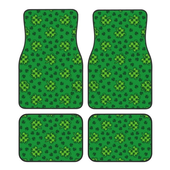Pofeuu St Patrick's Day5 Print Car Foot Mat Set of 4 Pieces - All-Weather Full Set Floor Mats for Cars Trucks SUVs