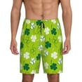 thumbnail image 1 of Pofeuu St Patrick's Day7 Print Men's Soft Woven Elastic Waistband Sleep Pajama Short-Medium, 1 of 6