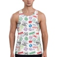 thumbnail image 1 of Pofeuu Stamp Set Collection Print Men's Workout Tank Tops Sleeveless Muscle Gym Shirt Quick Dry-X-Large, 1 of 7