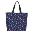 thumbnail image 1 of Pofeuu Star Dog Paw Print Reusable Grocery Bags - Washable, Foldable, Packable Tote, Large Handles, Heavy Duty, Zippered Top Pouch, 1 of 8