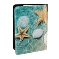 thumbnail image 1 of Pofeuu Starfish And Seashell Print Travel Document Organizer Passport Holder Men Women for Family (6.5 in x 4.5 in),Wallet Holder Credit Card Clutch Bag Case, 1 of 5