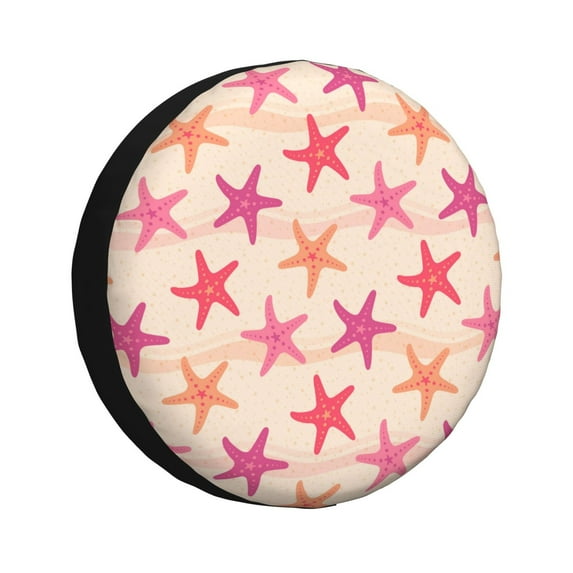 Pofeuu Starfish Print Spare Tire Wheel Cover for Car Truck SUV Camper Universal Fit Spare Tire Cover RV Spare Tire Covers-16 inch