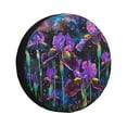 thumbnail image 1 of Pofeuu Starry Night Iris Field Print Spare Tire Wheel Cover for Car Truck SUV Camper Universal Fit Spare Tire Cover RV Spare Tire Covers-15 inch, 1 of 6