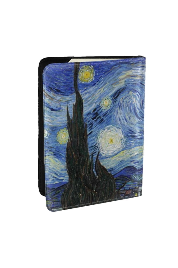 The Starry Night Print Travel Document Organizer Passport Holder Men Women for Family (6.5 in x 4.5 in),Wallet Holder Credit Card Clutch Bag Case