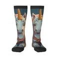 thumbnail image 1 of Pofeuu Starry Sky Cute Horse Print Stockings, Adult Running Hiking Socks for Youth and Adult, 1 of 6
