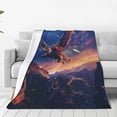 thumbnail image 1 of Pofeuu Starry Sky Flying Tiger Print Ultra-Soft Micro Fleece Blanket,for Bed Or Sofa,All Season Throw Blankets Flannel Blanket-50"x40", 1 of 7