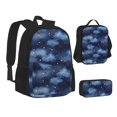 thumbnail image 1 of Pofeuu Starry Sky Print Backpack Travel Backpacks With Lunch Bag Pencil Bag Set 3 pcs Set Cartoon Backpack, 1 of 7