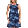 thumbnail image 1 of Pofeuu Starry Sky Print Women's Sleeveless Dress, Loose Fit Summer Dress, Casual Tank Dress for Women, 1 of 7