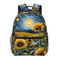 thumbnail image 1 of Pofeuu Starry Sky Sunflower Print Backpack for Men and Women - Basic Bookbag Casual Daypack Backpacks for College Work Travel-One Size, 1 of 5