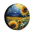 thumbnail image 1 of Pofeuu Starry Sky Sunflower Print Spare Tire Wheel Cover for Car Truck SUV Camper Universal Fit Spare Tire Cover RV Spare Tire Covers-15 inch, 1 of 6