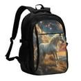 thumbnail image 1 of Pofeuu Starry Sky White Horse Print Storage Laptop Backpack with USB Charging Port[Water Resistant] College Computer Bookbag Fits, 1 of 7
