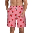 thumbnail image 1 of Pofeuu Strawberries Prin Men's Swim Trunks Quick Dry Bathing Suit Swimming Board Shorts Mesh Lining Beach Swimwear-Large, 1 of 6