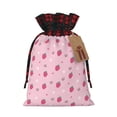 thumbnail image 1 of Pofeuu Strawberries Print Burlap Bags with Drawstrings Drawstring Gift Bags Pouch Bag for Thankgiving Birthday Party Gift Wrapping Treats and Party Favors-Black, 1 of 8