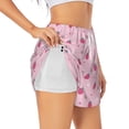 thumbnail image 1 of Pofeuu Strawberries Print Women's Athletic Shorts Running Workout Shorts Tummy Control Quick Dry Gym Shorts with Pockets Double layer sports shorts-X-Large, 1 of 7
