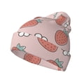 thumbnail image 1 of Pofeuu Strawberry And Flowers Print Beanie Hat for Men Women Knit Winter Hat Warm Cuffed Skull Beanie Slouchy Soft Unisex, 1 of 6