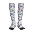 thumbnail image 1 of Pofeuu Strawberry And Flowers Print Compression Socks for Women & Men Circulation - Best Support for Nurses,Running,Athletic,Sports, 1 of 7