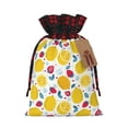 thumbnail image 1 of Pofeuu Strawberry Lemon Print Burlap Bags with Drawstrings Drawstring Gift Bags Pouch Bag for Thankgiving Birthday Party Gift Wrapping Treats and Party Favors-Black, 1 of 8