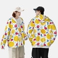 thumbnail image 1 of Pofeuu Strawberry Lemon Print Sun Protection Outdoor Lightweight Full Zip UV Cooling Hoodie Long Sleeve Summer Clothing for Outdoor Hiking-XX-Large, 1 of 5