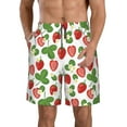 thumbnail image 1 of Pofeuu Strawberry Prin Men's Swim Trunks Quick Dry Bathing Suit Swimming Board Shorts Mesh Lining Beach Swimwear-Large, 1 of 6