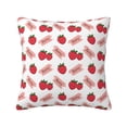 thumbnail image 1 of Pofeuu Strawberry Print Double-sided plush pillowcase Square Throw Pillow Covers Pillows Cover for Living Room Bedroom Sofa Couch Cushion Cover（No pillow core）-16"x16", 1 of 7