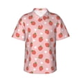 thumbnail image 1 of Pofeuu Strawberry Print Hawaiian Shirt for Men Sleeves Casual Button Down Summer Beach Dress Shirts T-Shirts,Small, 1 of 7