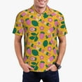 thumbnail image 1 of Pofeuu Strawberry Print Men's Loose Fit Midweight Short-Sleeve Pocket Polo-Medium, 1 of 6
