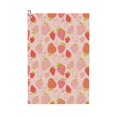 thumbnail image 1 of Pofeuu Strawberry Print Premium Golf Towel with Carabiner Clip Absorbent Microfiber Waffle Pattern Golf Towel for Golf Bag Trolly Belt Loop, 1 of 8