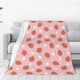 thumbnail image 1 of Pofeuu Strawberry Print Ultra-Soft Micro Fleece Blanket,for Bed Or Sofa,All Season Throw Blankets Flannel Blanket-50"x40", 1 of 7