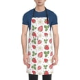 thumbnail image 1 of Pofeuu Strawberry Print Waterproof Apron with Pockets Adjustable Cooking Aprons Kitchen Bib for Baking Household Cleaning, 1 of 8