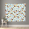 thumbnail image 1 of Pofeuu Submarine With Fishes Undersea Print Wall Tapestry Decoration Wall Hanging Tapestry 60 x 51 Inch, 1 of 6