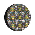 thumbnail image 1 of Pofeuu Sugar Skulls Print Spare Tire Wheel Cover for Car Truck SUV Camper Universal Fit Spare Tire Cover RV Spare Tire Covers-17 inch, 1 of 6