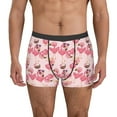 thumbnail image 1 of Pofeuu Summer Flamingo Print Men’s Boxer Briefs, Moisture-Wicking Underwear, Regular,Trunk-Small, 1 of 5