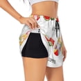 thumbnail image 1 of Pofeuu Summer Gnome Print Women's Athletic Shorts Running Workout Shorts Tummy Control Quick Dry Gym Shorts with Pockets Double layer sports shorts-Large, 1 of 7