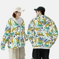 thumbnail image 1 of Pofeuu Summer Leopard Print Sun Protection Outdoor Lightweight Full Zip UV Cooling Hoodie Long Sleeve Summer Clothing for Outdoor Hiking-Large, 1 of 5