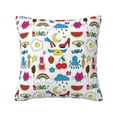 thumbnail image 1 of Pofeuu Summer Print Double-sided plush pillowcase Square Throw Pillow Covers Pillows Cover for Living Room Bedroom Sofa Couch Cushion Cover（No pillow core）-26"x26", 1 of 7