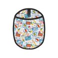 thumbnail image 1 of Pofeuu Summer Stamp Print Silicone Pot Mat Mitten With Hanging Loop Heat Resistant Oven Mitts Non-Slip Bbq Baking Smoking Potholders, 1 of 7