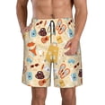thumbnail image 1 of Pofeuu Summer Travel Prin Men's Swim Trunks Quick Dry Bathing Suit Swimming Board Shorts Mesh Lining Beach Swimwear-3X-Large, 1 of 6