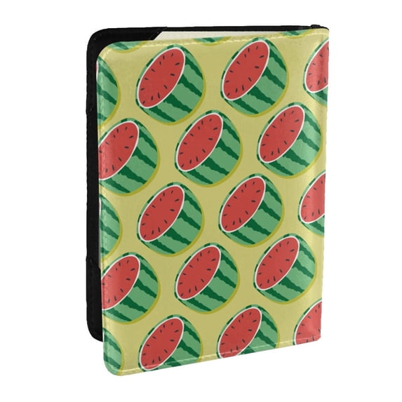 Pofeuu Summer Watermelon Print Travel Document Organizer Passport Holder Men Women for Family (6.5 in x 4.5 in),Wallet Holder Credit Card Clutch Bag Case