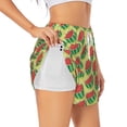 thumbnail image 1 of Pofeuu Summer Watermelon Print Women's Athletic Shorts Running Workout Shorts Tummy Control Quick Dry Gym Shorts with Pockets Double layer sports shorts-XX-Large, 1 of 7